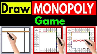 How to Draw Monopoly Board : Make Monopoly Game at Home : Monopoly  Game