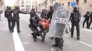 Así ha detenido la Policía uno de los radicales independentistas en Barcelona