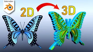 How to convert 2D images into 3D renders in Blender