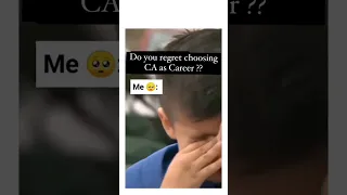 do you regret choosing CA as a career? #ca #CA #charteredaccountant  #cma #cs #carachnaranade