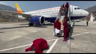 His Holiness Kyabgon Sakya Gongma Trichen Rinpoche receieved at Paro international Airport| Buddhism