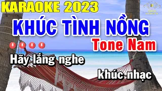 Khúc Tình Nồng Karaoke Tone Nam Nhạc Sống 2023 | Trọng Hiếu