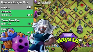 new th15 legend league attacks October season days16 super bowler+electro titan smash|clash of clans