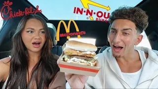 EATING SECRET MENU ITEMS AT FAST FOOD RESTAURANTS!!