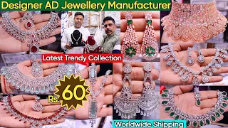 Latest Premium Bridal AD Jewellery Collection 2024 | New Designer American Diamond Jewellery