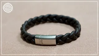 [Leather Craft] Braided Leather Bracelet / Easy DIY