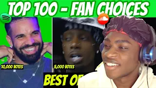 TOP 100 RAP SONGS OF 2023! (FAN CHOICES) REACTION