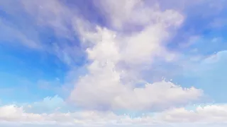 ( CGI 4k Stock Footage ) Heavenly White Clouds With Blue Sky Time Lapse Seamless Loop