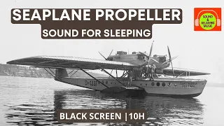 SEAPLANE PROPELLER SOUND EFFECT FOR SLEEPING | BROWN NOISE FOR RELAXING #blackscreen #10hours ✈️😴 🎧