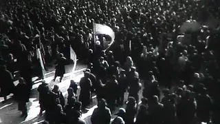 Первый памятник на Мамаевом кургане и митинг 4 февраля 1943 г. в Сталинграде.