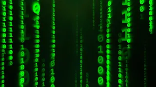 Matrix Binary Code Number Digit Streams Falling Rain Particles 4K VJ Loop Motion Background