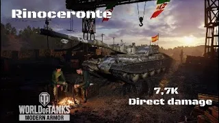 Rinoceronte in Bahía del pescador:7,7K direct damage :Wot console - World of Tanks console