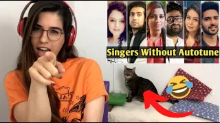 Real Voice Without Autotune Indian Singers REACTION || MUZIX