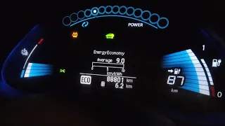 Как проехать на Nissan Leaf больше. Ездим экономно на электромобиле. 9Км на кВт*ч! Проба.