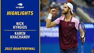 Nick Kyrgios vs. Karen Khachanov Highlights | 2022 US Open Quarterfinal