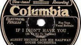 Albert Brunies And His Halfway House Orchestra "If I Didn't Have You".