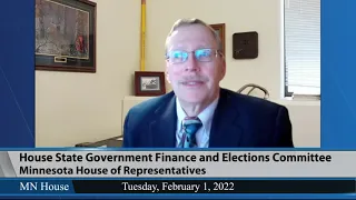 House State Government Finance and Elections Committee  2/1/22