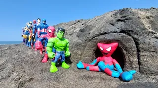 AVENGERS SUPERHERO STORY, SPIDER-MAN CARTOON VS TEAM RED HULK, CAPTAIN AMERICA VS SUPERMAN, IRON MAN