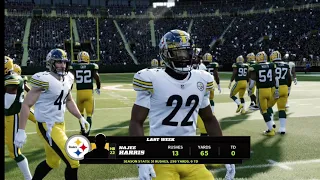 Madden NFL 22 Franchise Week 4 Game Pittsburgh Steelers vs Green Bay Packer