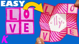 Origami Card for Valentines Day | easy and fast paper craft | Открытка просто и быстро