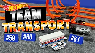 UNBELIEVABLE Hot Wheels Team Transport RACE and REVIEW 59, 60, 61