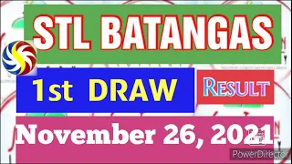 STL BATANGAS 1st DRAW RESULT NOVEMBER 26, 2021