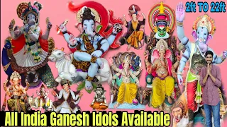 All India Ganesh Idols Available 2feets TO 22Ffeets😱 || Dhoolpet Vicky Art's Ganesh || Vinay Kanna
