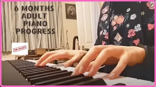 Adult self-study 6 months piano progress - Beginner to Grade 2