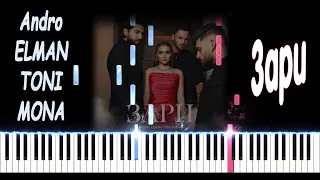 Andro, ELMAN, TONI, MONA - Зари | PIANO COVER | КАВЕР НА ПИАНИНО | НОТЫ