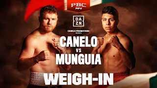 CANELO ALVAREZ VS. JAIME MUNGUIA WEIGH IN LIVESTREAM