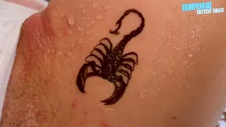 TEMPORARY TATTOO | Magic tattoo Scorpion in the cave 4K 🌌🏞️🌟