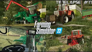 Making WOODCHIPS with JENZ HEM 922 COBRA! 💪🚛💨 LOGGING on the SLOPE? ⛰️🤔 | [FS22] - Timelapse #11