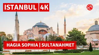 Sultanahmet-Hagia Sophia Istanbul 2022 15 December Walking Tour|4k UHD 60fps