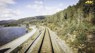 TRAIN DRIVER'S VIEW: Going from the Depot in Oslo to Ål in September