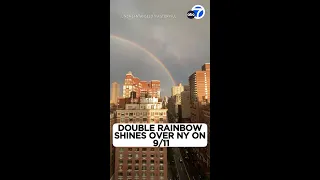 Double Rainbow Shines Over New York on 9/11 remembrance day