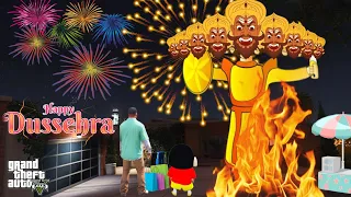 Franklin And Shinchan Celebrate Happy Dussehra With Avengers In GTA V