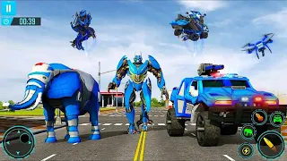 Elephant Car Robot Transform: Robot Truck Airplane Transportation Game #2 - Android Gameplay