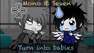 Mono And Seven Turn Into Babies| Ft. little nightmares characters| Mono X Six| Seven X Five