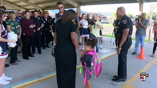 LPD escorts fallen officer's daughter to first day of school