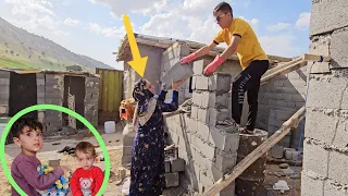 Building the future: Ali and Sakineh. Start building a new house in the mountain, 🌄