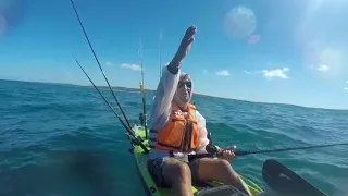 Kayak Clown catches a Crocodile