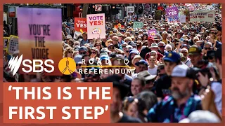 200,000 Australians march in support of the Voice across Australia and overseas | SBS News