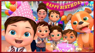 NEW Happy Birthday Song, Five Little Monkeys, Bingo | Banana Cartoon Nursery Rhymes & Kids Songs 3D