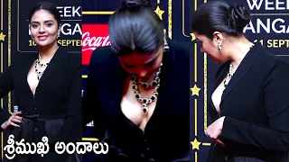 Anchor Sreemukhi H0T Visuals At SIIMA Awards 2022 | Telugu Cinema Brother