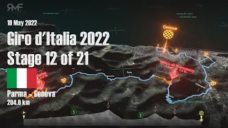 Giro d'Italia 2022 - Stage / Tappa 12 (Parma - Genova) - Route / Parcours / Animation / Profile