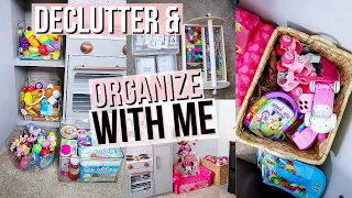 EASY TOY ORGANIZATION IDEAS FOR SMALL SPACES! CLEAN & ORGANIZE WITH ME | EXTREME CLEANING MOTIVATION