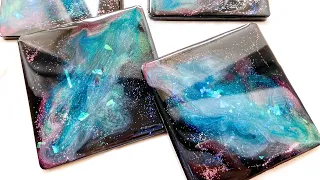 Galaxy Resin Coasters: Resin Art Tutorial