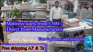 Customised Latex Mattress |  మన కళ్ళ ముందే ఒక్క గంటలో పరుపు రెడీ | Starts from  Rs1500/-