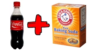 COCA-COLA and BAKING SODA (КОКА КОЛА + ПИЩЕВАЯ СОДА) БУРНАЯ РЕАКЦИЯ, ЭКСПЕРИМЕНТ