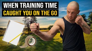 You can train anywhere/ Boxing training at home.